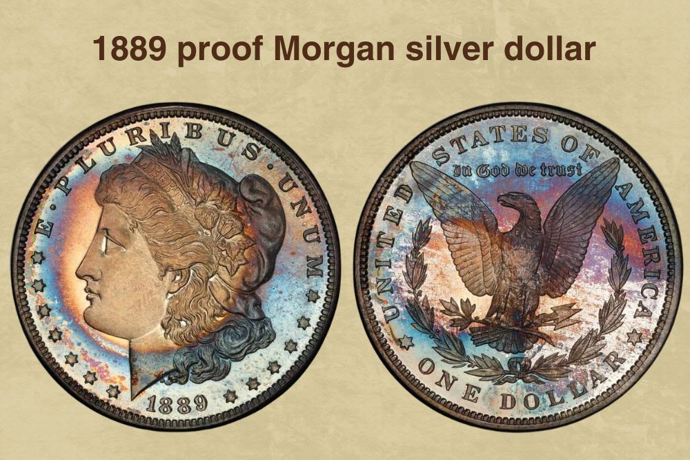 1889 proof Morgan silver dollar