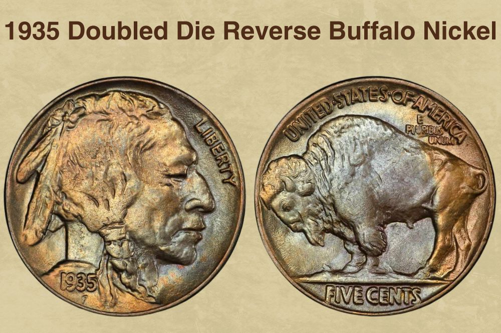 1935 Doubled Die Reverse Buffalo Nickel