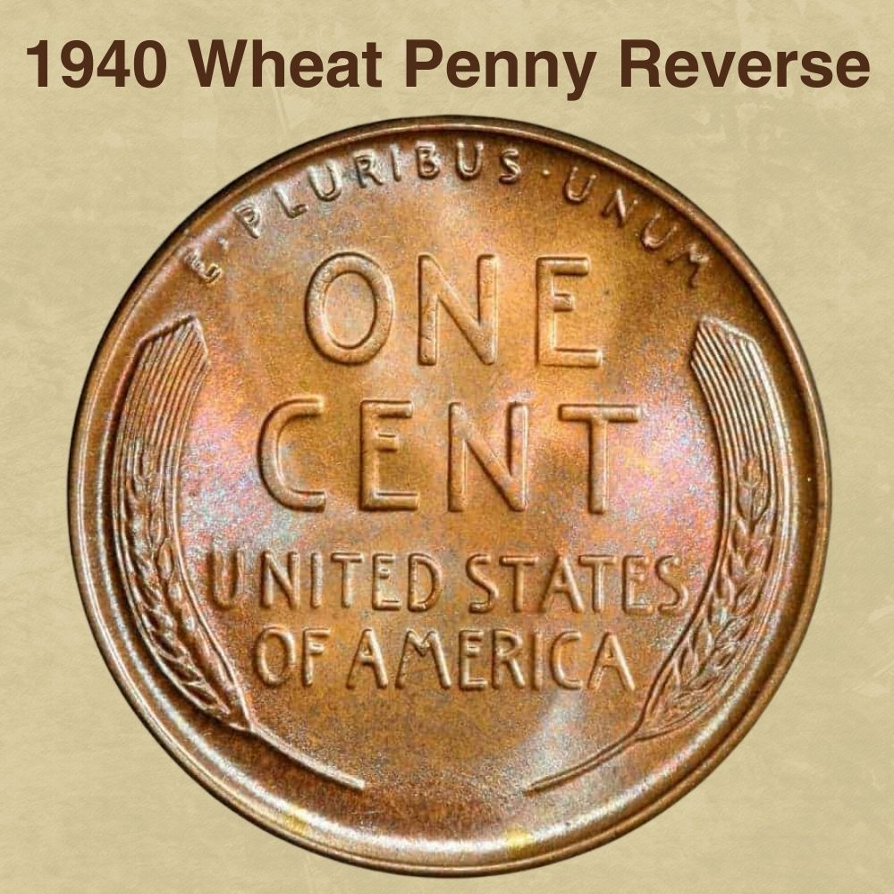 1940 One Cent Lincoln Wheat Penny, No Mint Mark, Error At ST In Trust,Pock  Marks