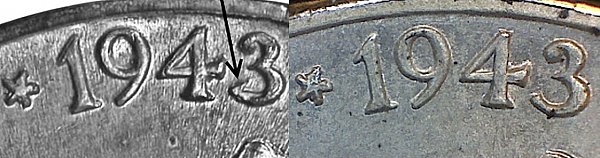 19432 P nickel (3 over 2) overdate