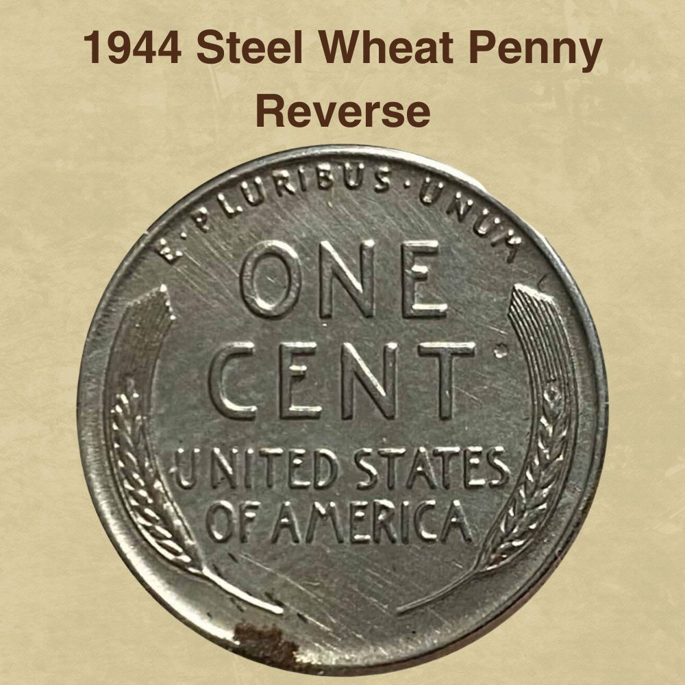 1944 Steel Wheat Penny Reverse