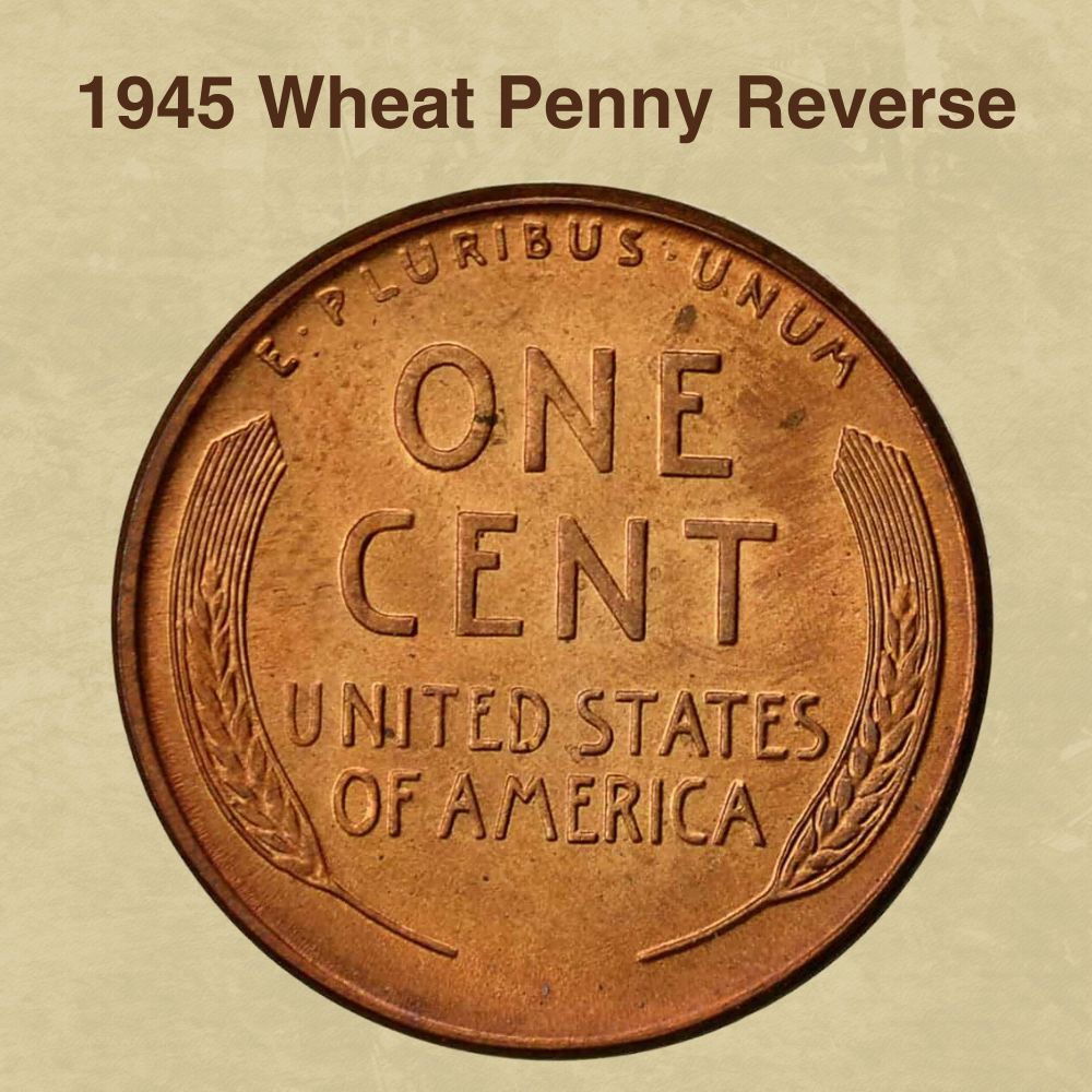 1945 Wheat Penny Reverse