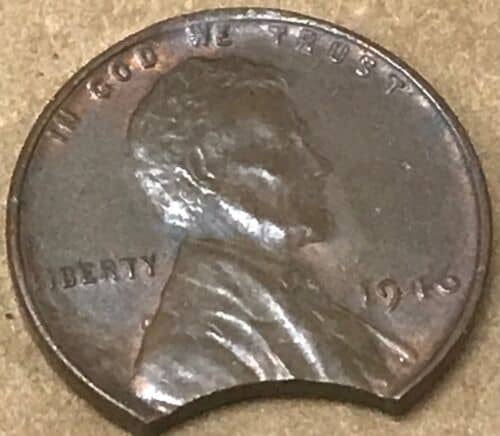 1946 Lincoln Wheat penny Clipped planchet