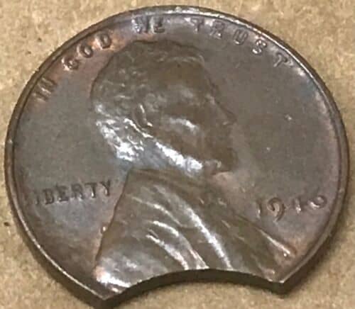 1946 Lincoln Wheat penny Clipped planchet