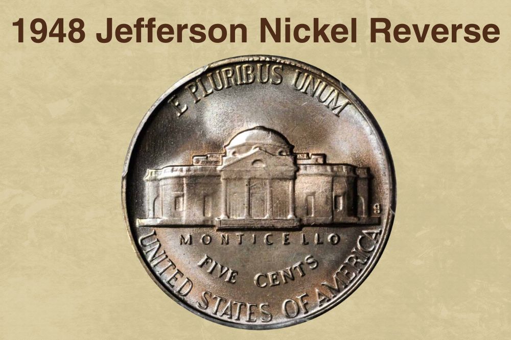 1948 Jefferson Nickel Reverse