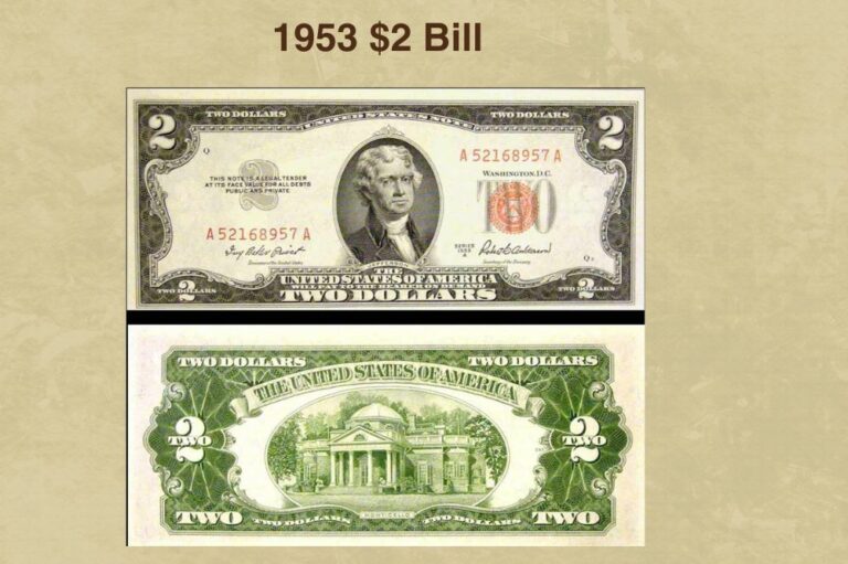 1953 2 Bill Value (Red Seal, A, B, C Star Series Worth
