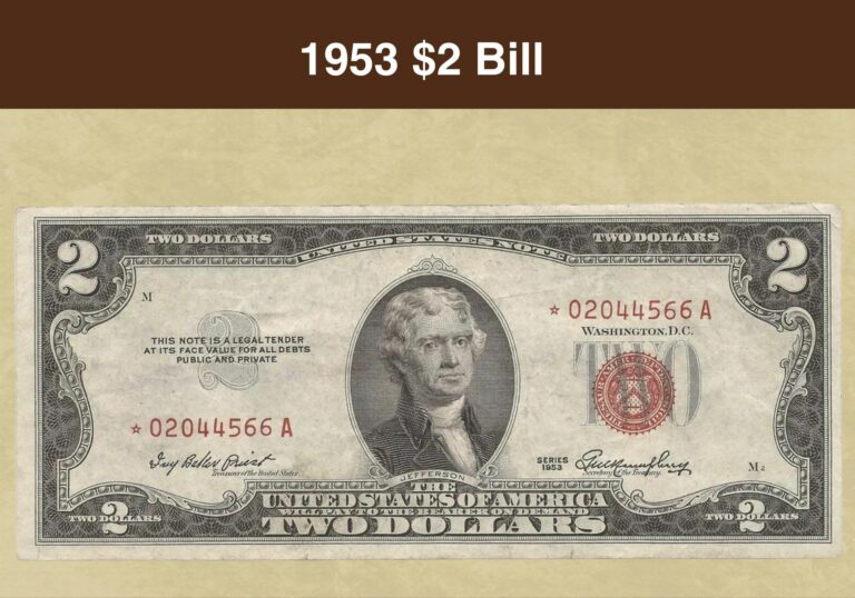 1953 $2 Bill Value (Red Seal, A, B, C Star Series Worth)