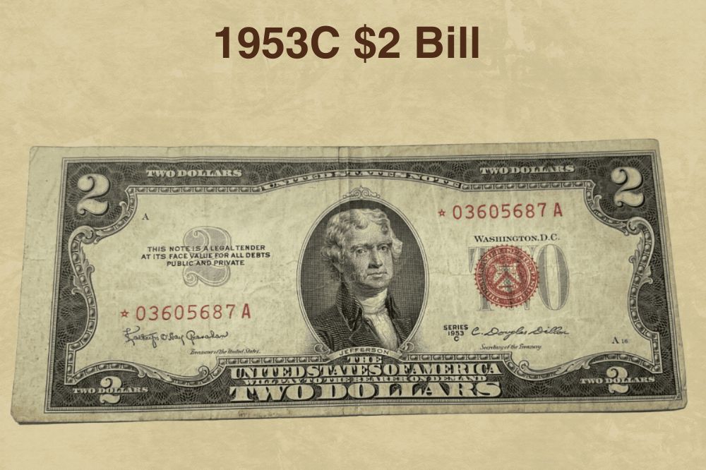 1950 10 Dollar Bill. C Series. No in God We Trust on the Bill. 