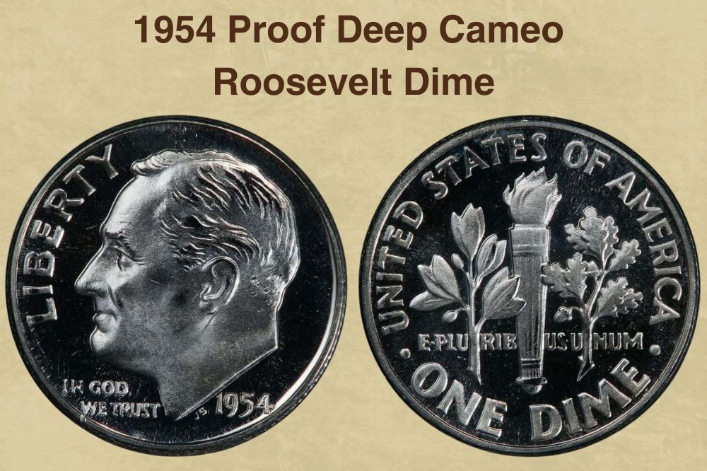 1954 Proof Deep Cameo Roosevelt Dime