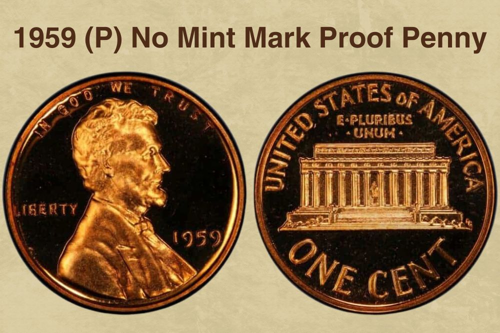 1959 (P) No Mint Mark Proof Penny