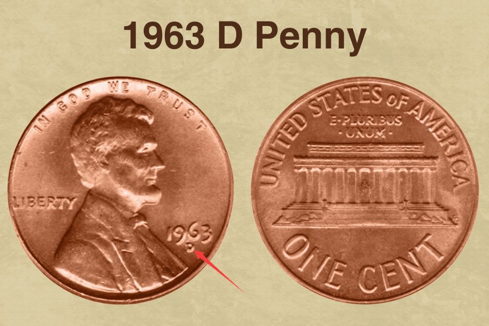 1963 D Penny