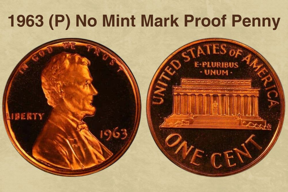 1963 (P) No Mint Mark Proof Penny