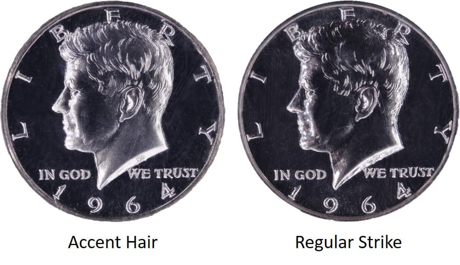 1964 Accented Hair Kennedy Half Dollar
