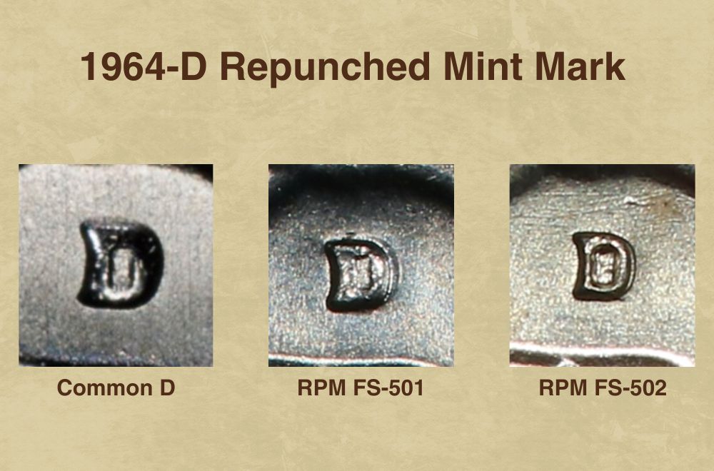 1964-D Repunched Mint Mark Errors
