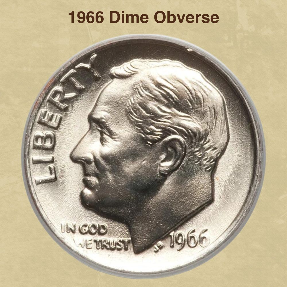 1966 Dime Obverse