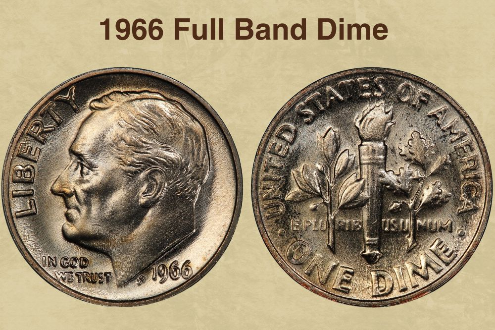 1966 Full Band Dime 