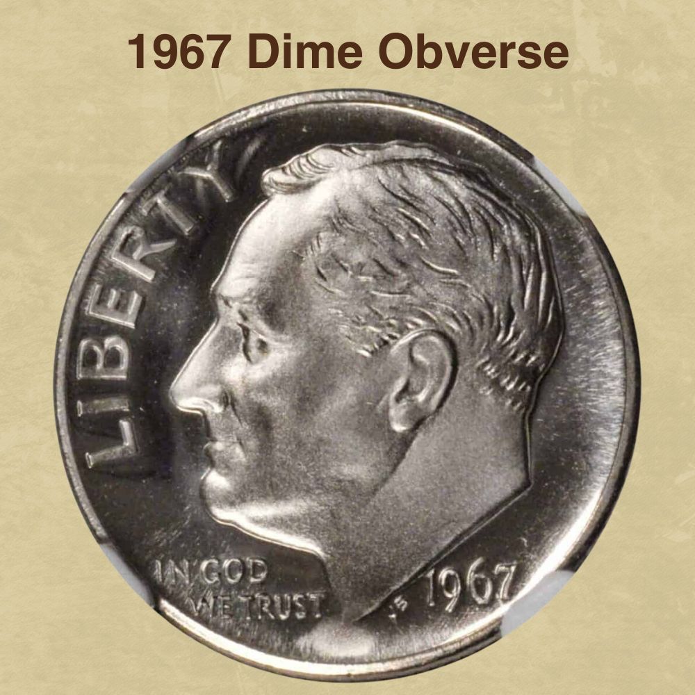 1967 Dime Obverse