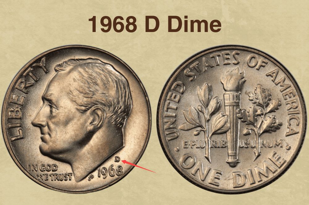 1968 D dime