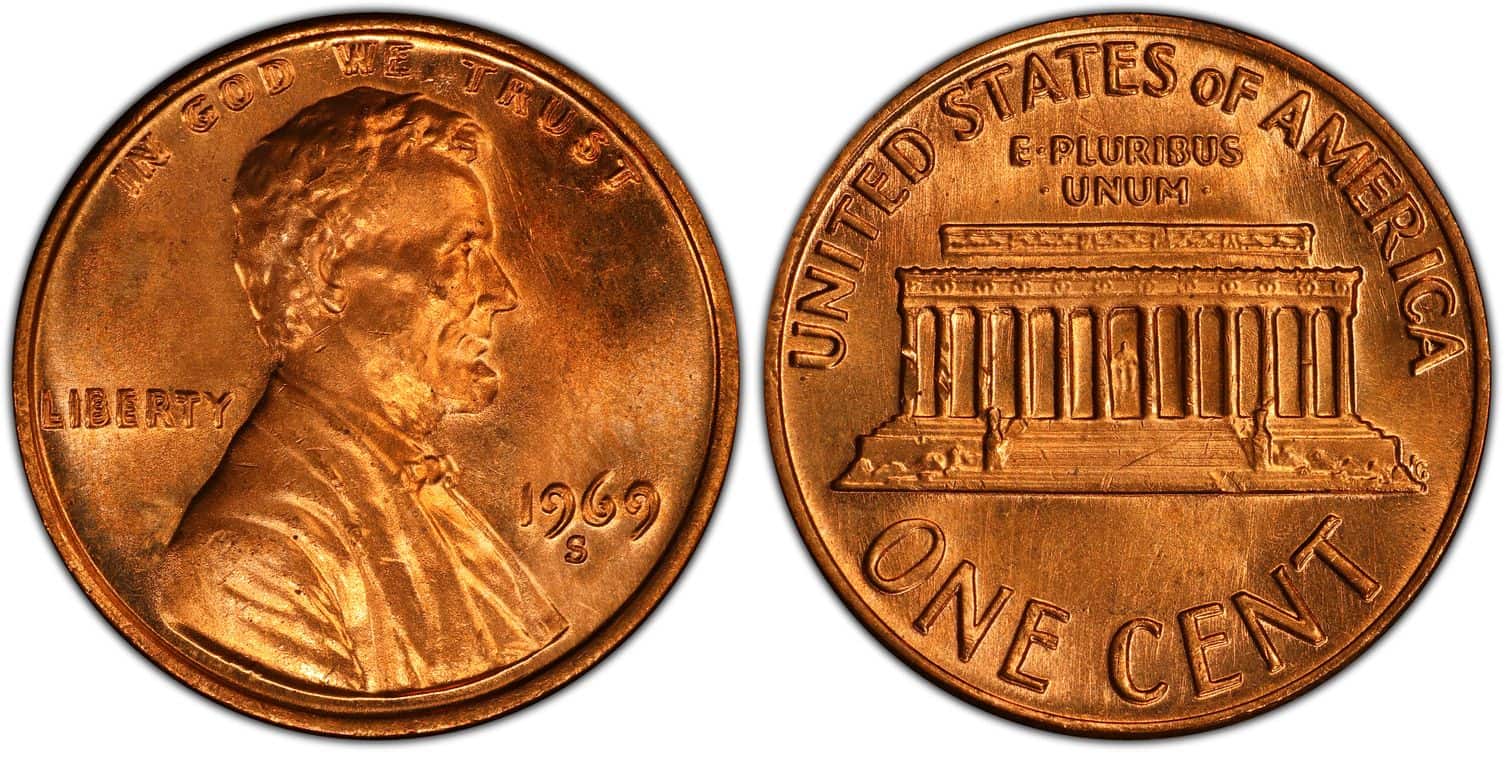 1969- Doubled Die Lincoln Memorial Penny