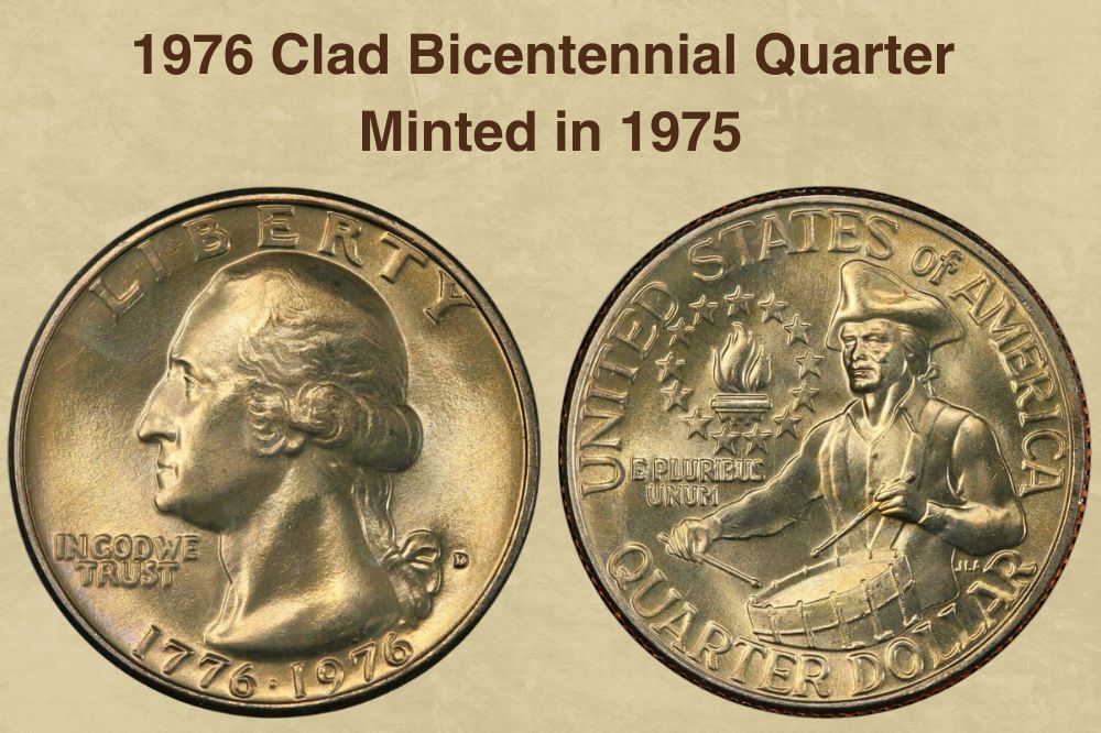 1976 Clad Bicentennial Quarter Minted in 1975