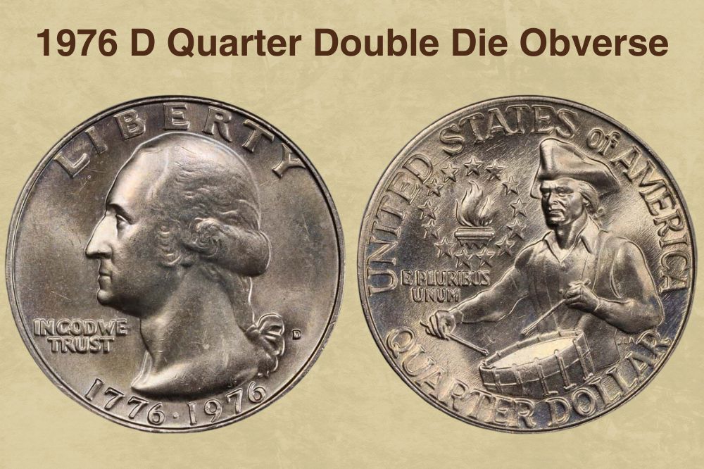 1976 D Quarter Double Die Obverse