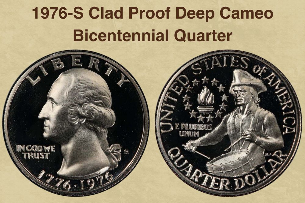 1976-S Clad Proof Deep Cameo Bicentennial Quarter