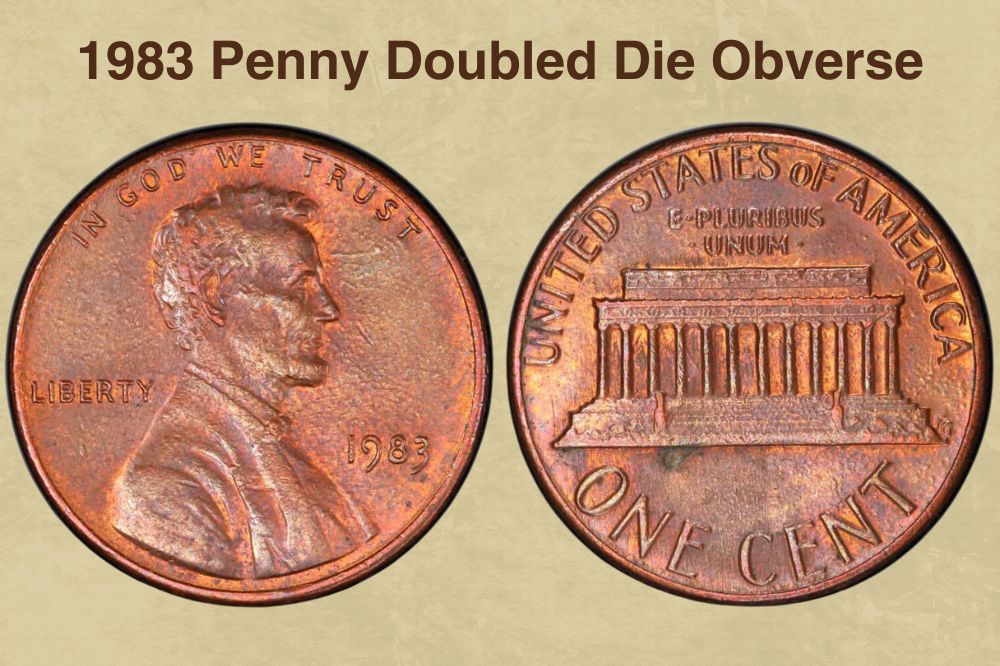 1983 Penny Doubled Die Obverse