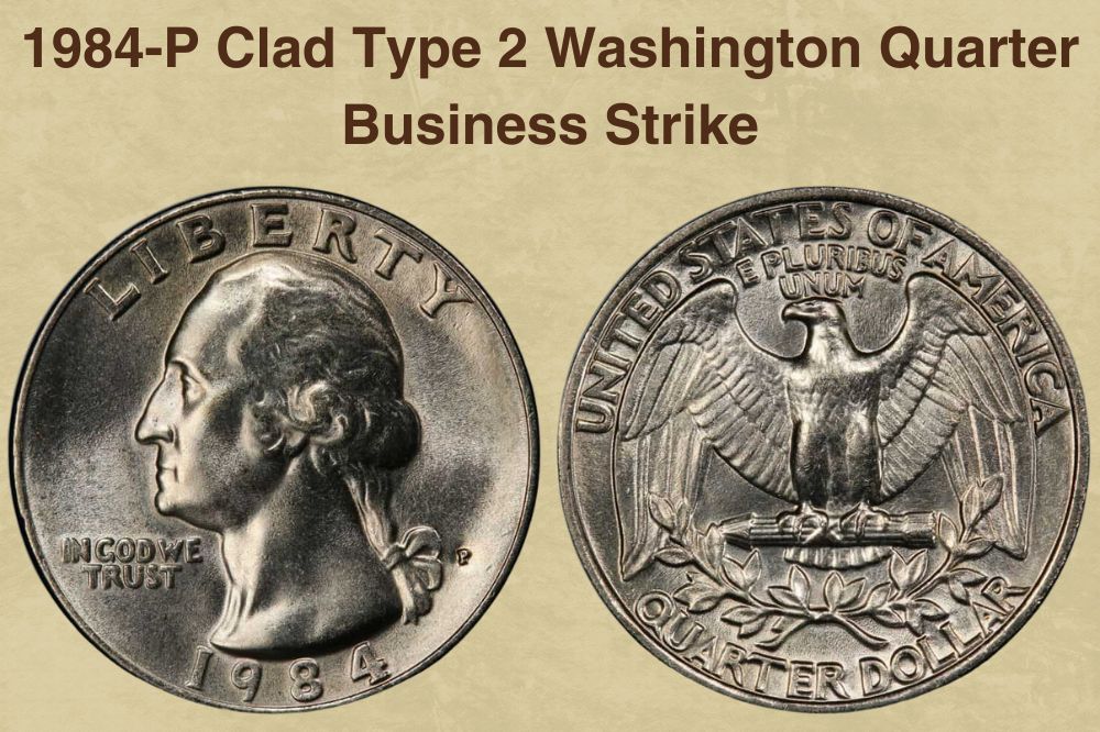 1984-P Clad Type 2 Washington Quarter Business Strike