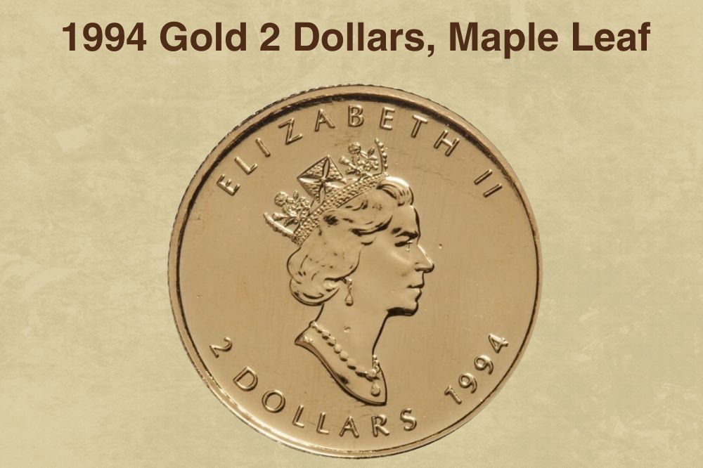 1994 Gold 2 Dollars, Maple Leaf
