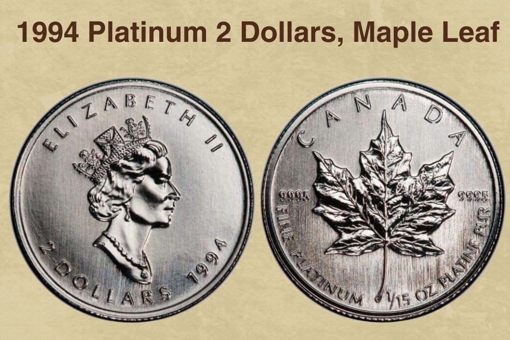 1994 Platinum 2 Dollars, Maple Leaf