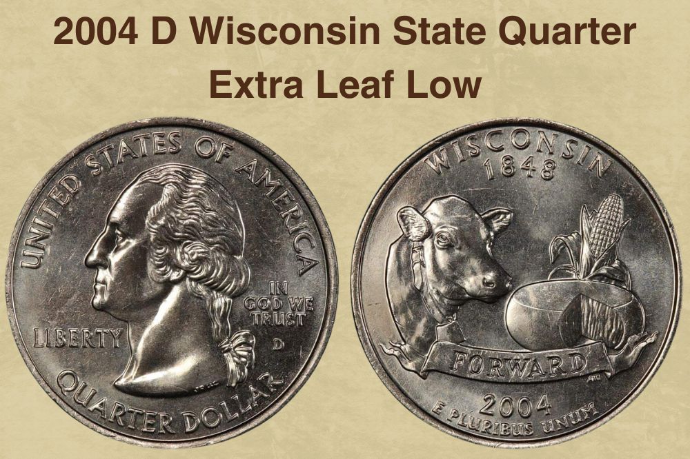 2004 D Wisconsin State Quarter Extra Leaf Low