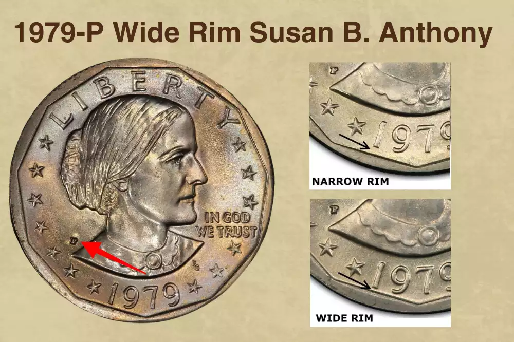 1979-P Wide Rim Susan B. Anthony
