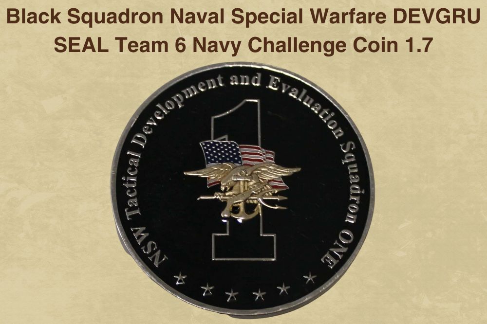Black Squadron Naval Special Warfare DEVGRU SEAL Team 6 Navy Challenge Coin 1.7