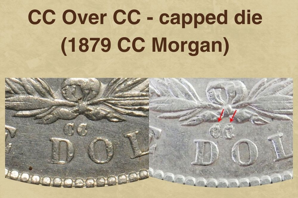 CC Over CC - capped die (1879 CC Morgan)