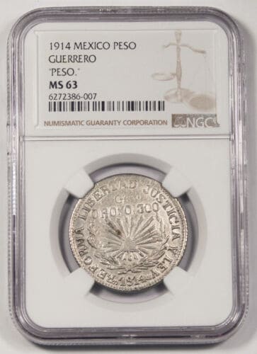 Revolutionary Period Silver Peso 1914