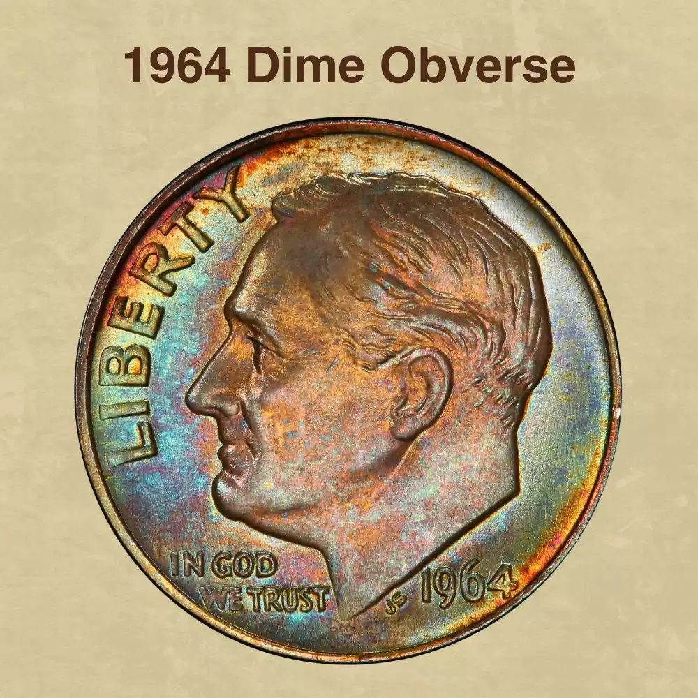 The Obverse Of The 1964 Dime