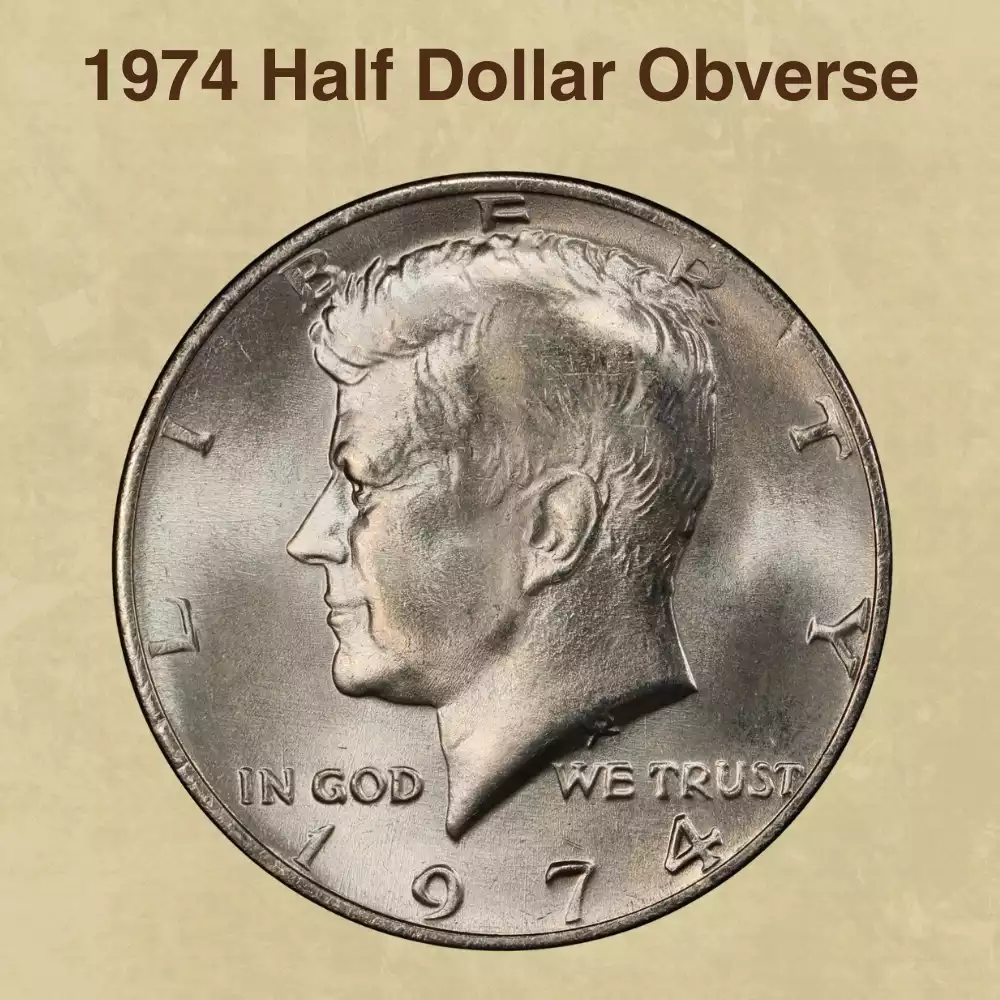 The Obverse Of The 1974 Half Dollar