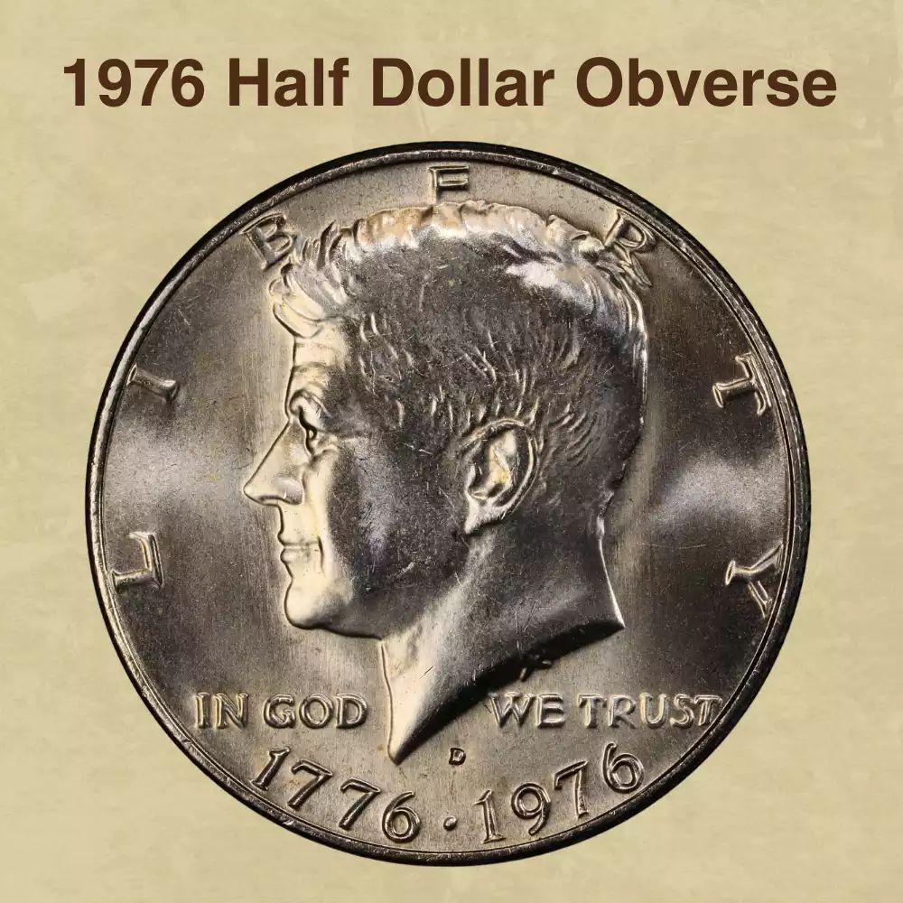The Obverse Of The 1976 Half Dollar