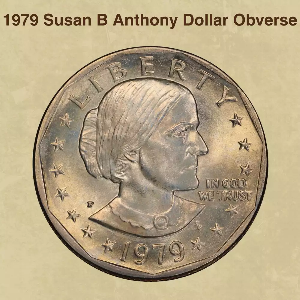 The Obverse of the 1979 Susan B Anthony Dollar
