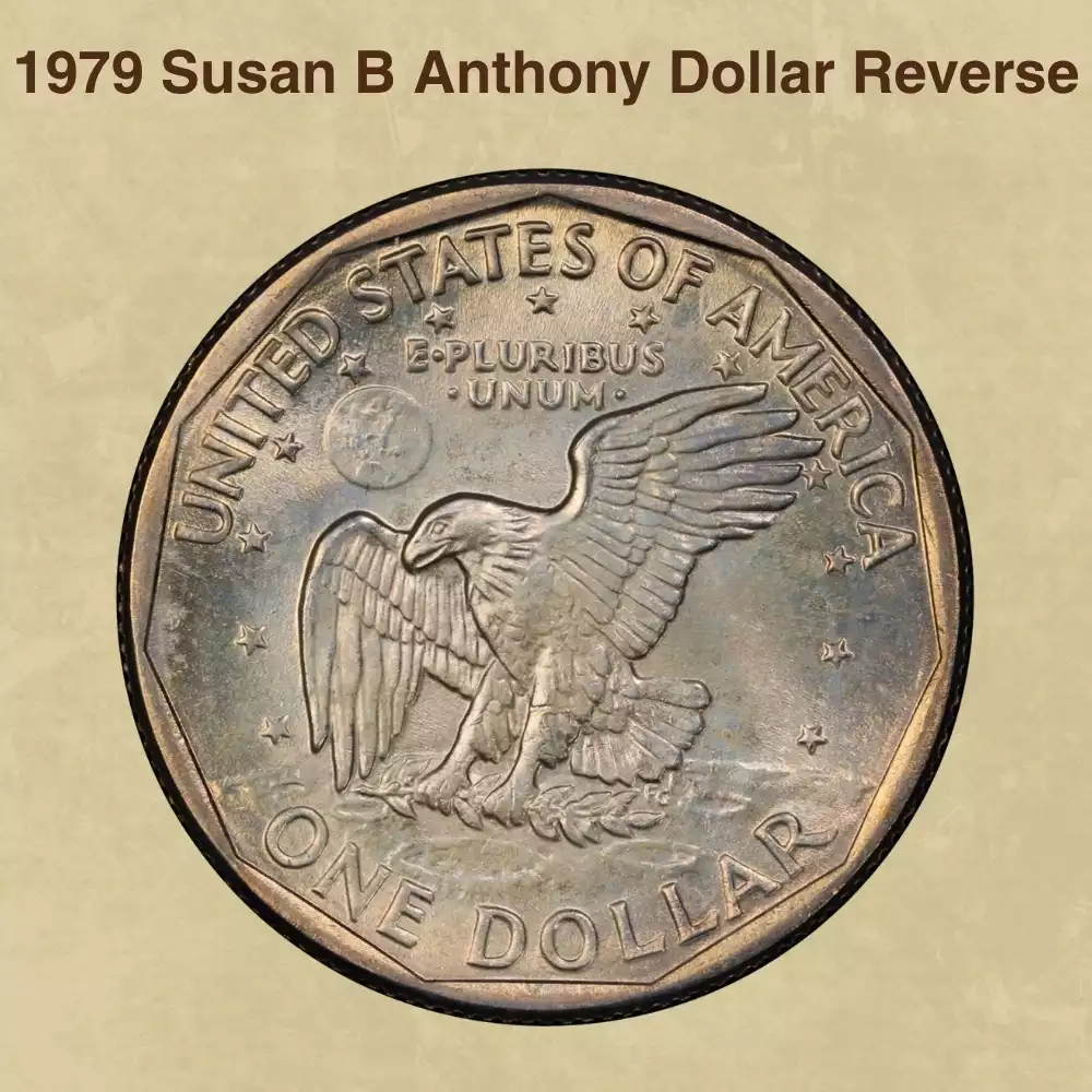 The Reverse of the 1979 Susan B Anthony Dollar