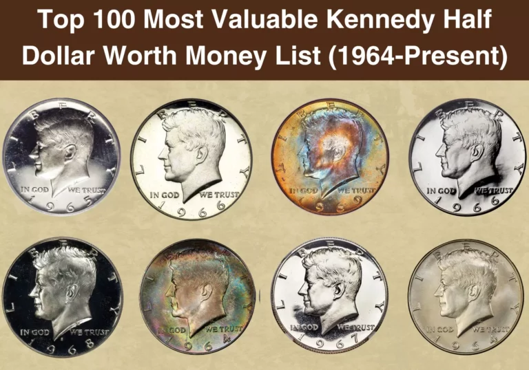 Top 100 Most Valuable Kennedy Half Dollar Worth Money List (1964-Present)