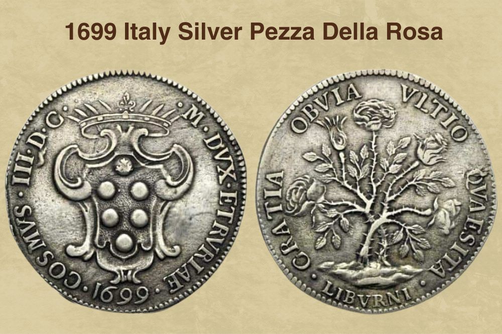 1699 Italy Silver Pezza Della Rosa