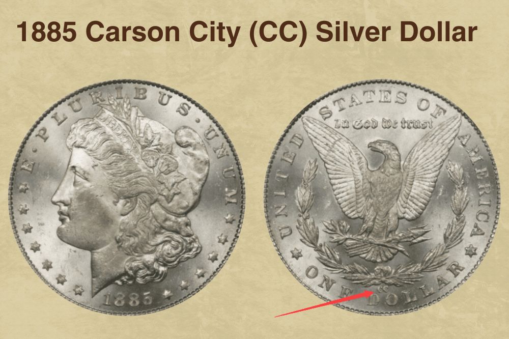 1885 Carson City (CC) Silver Dollar