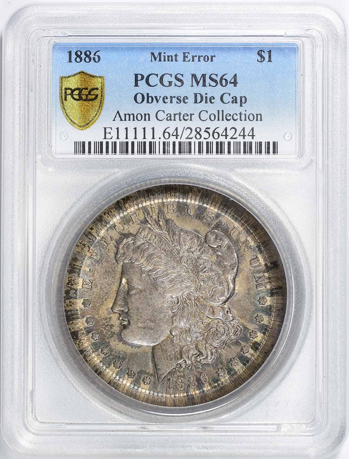 1886 Morgan Silver Die cap