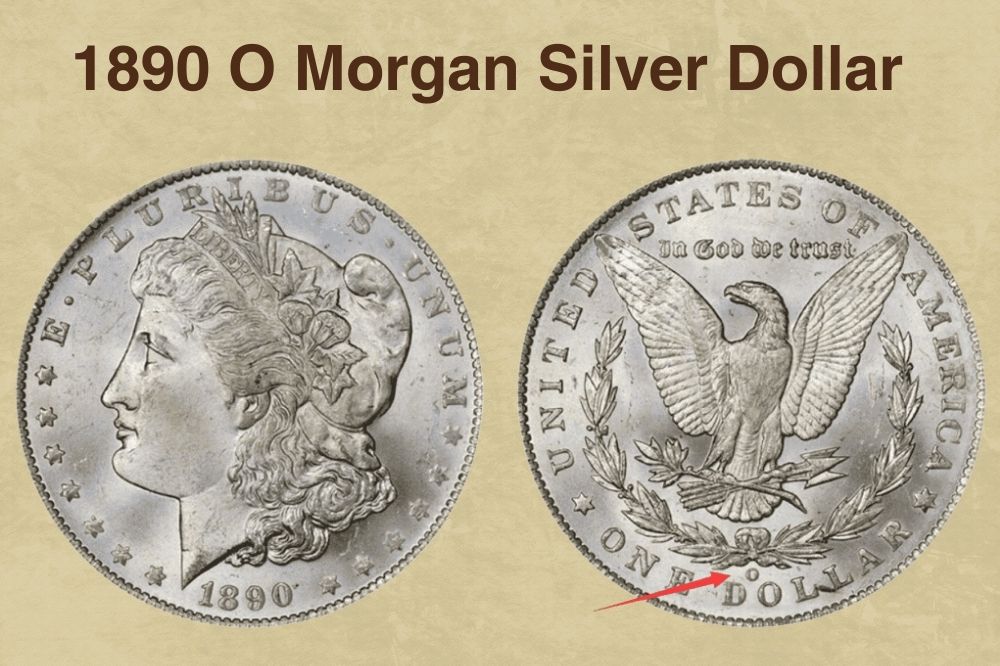 1890 O Morgan Silver Dollar