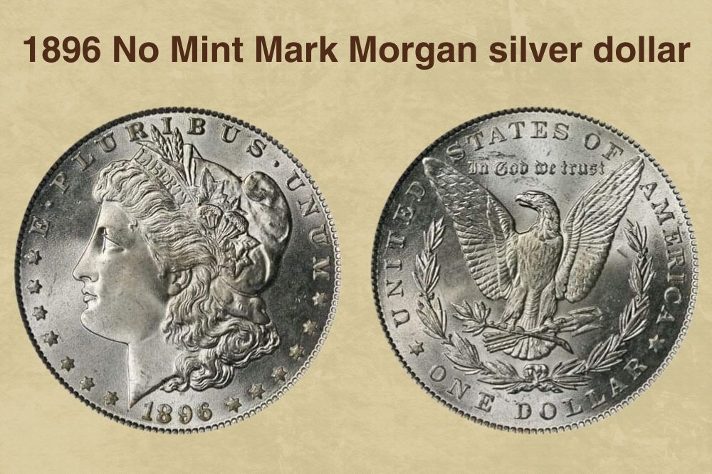 1896 No Mint Mark Morgan silver dollar