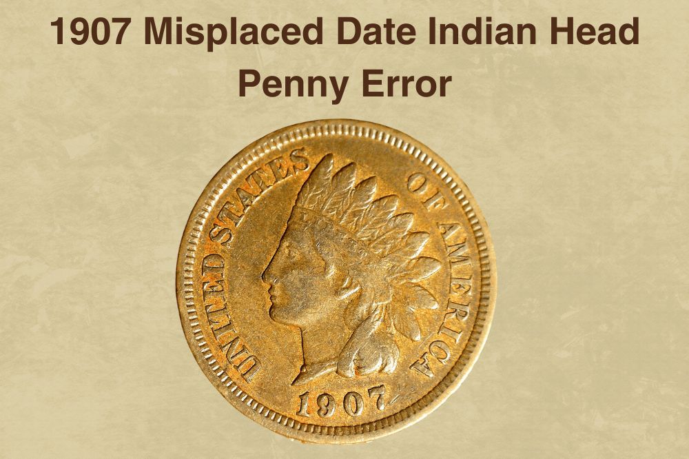 1907 Misplaced Date Indian Head Penny Error