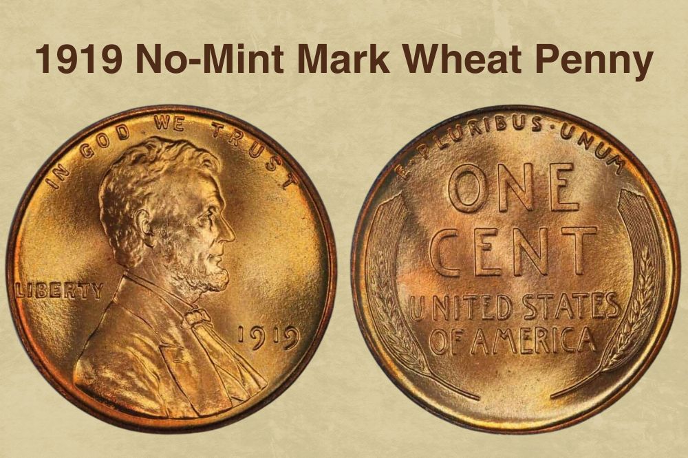 1919 No-Mint Mark Wheat Penny