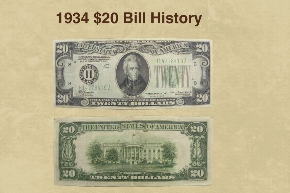 1934 $20 Bill History