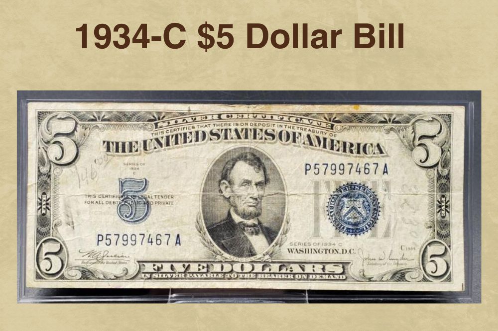 1934-C $5 Dollar Bill